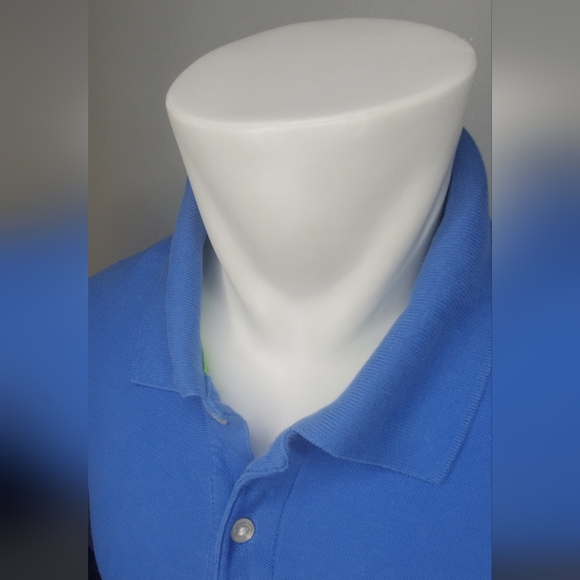 BOSS Hugo Boss size M- Blue Cotton Polo Shirt -collar Neck Shirt Sleeves - Picture 4 of 14